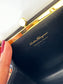 *SOLD* Salvatore Ferragamo Black Leather Evening Bag w/ Gold Chain