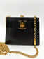 *SOLD* Salvatore Ferragamo Black Leather Evening Bag w/ Gold Chain