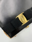 *SOLD* Salvatore Ferragamo Black Leather Evening Bag w/ Gold Chain