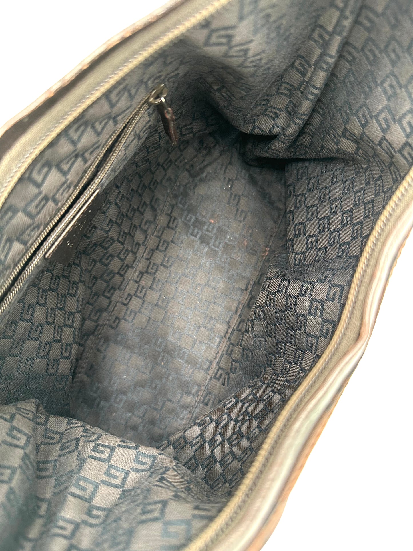 *SOLD* Gucci GG Brown Monogram Nylon Shoulder Bag