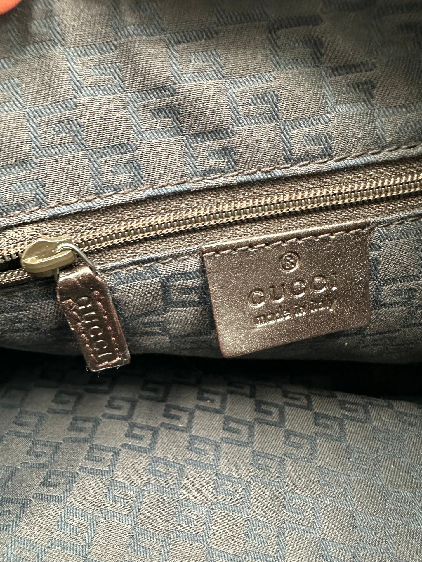 *SOLD* Gucci GG Brown Monogram Nylon Shoulder Bag