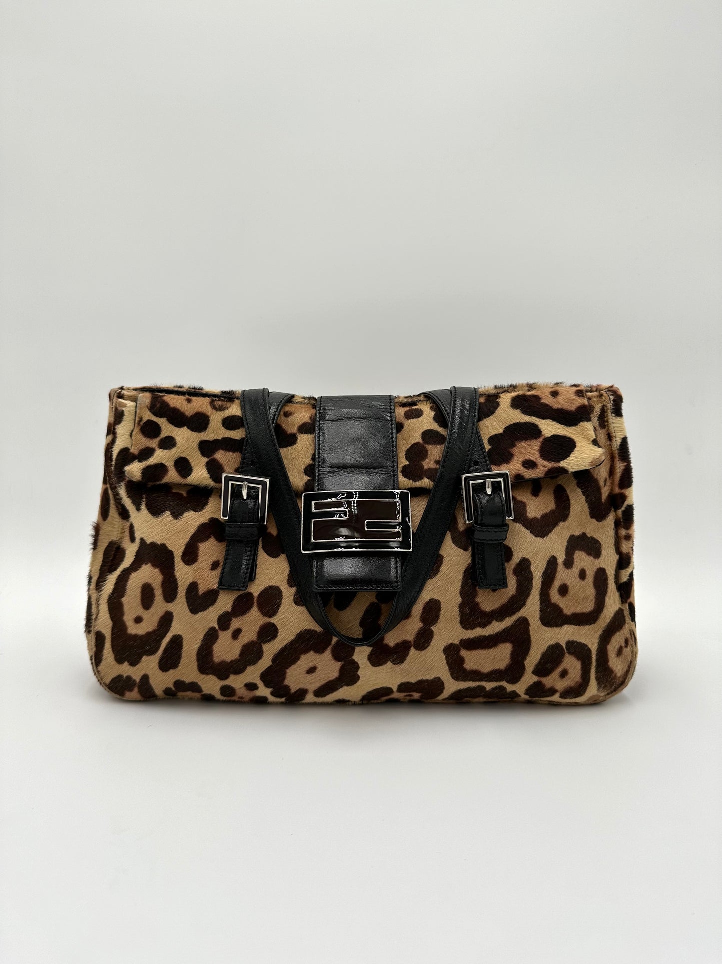 *SOLD* Fendi Mamma Baguette Leopard Pattern Shoulder Bag