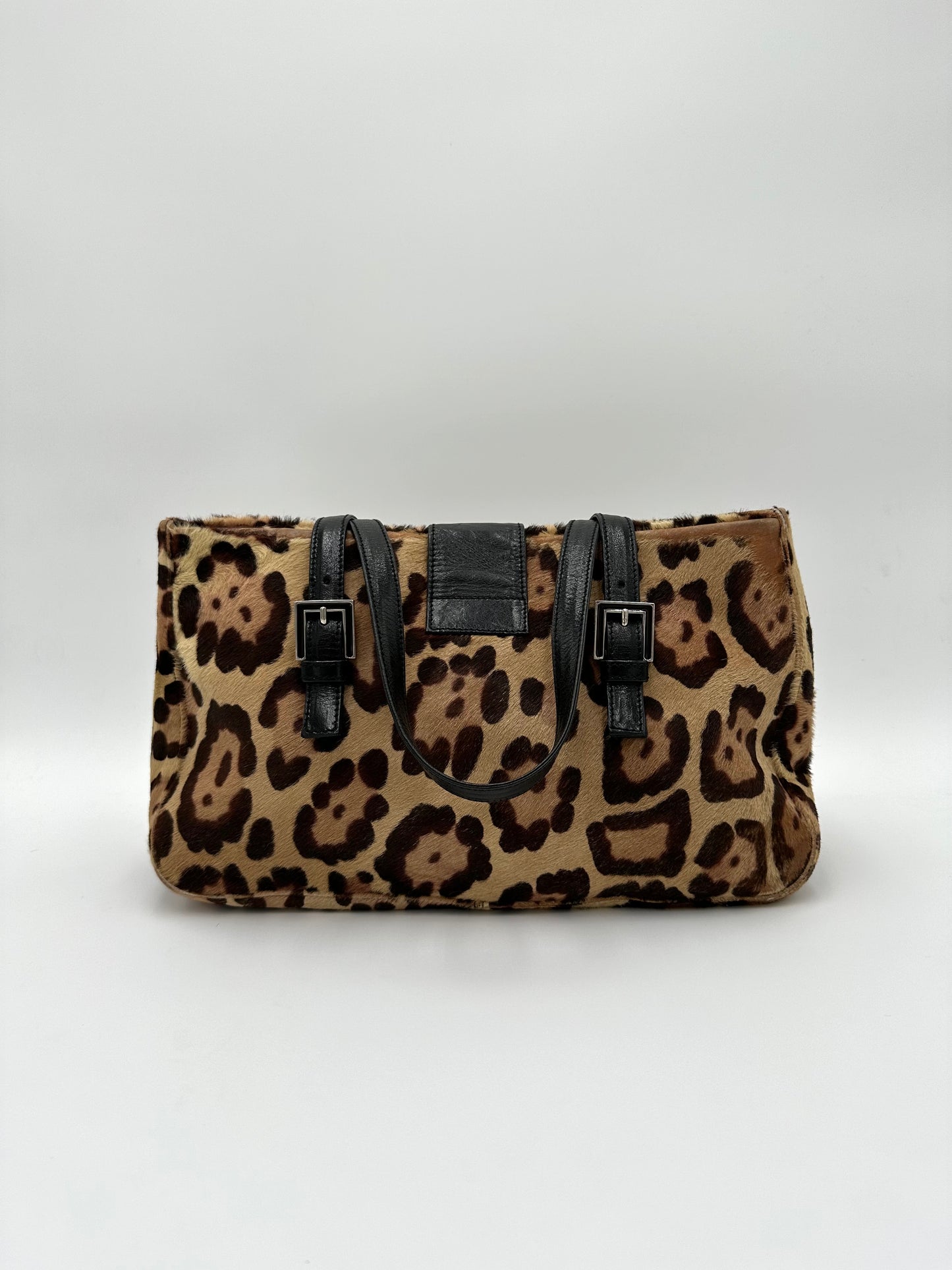 *SOLD* Fendi Mamma Baguette Leopard Pattern Shoulder Bag