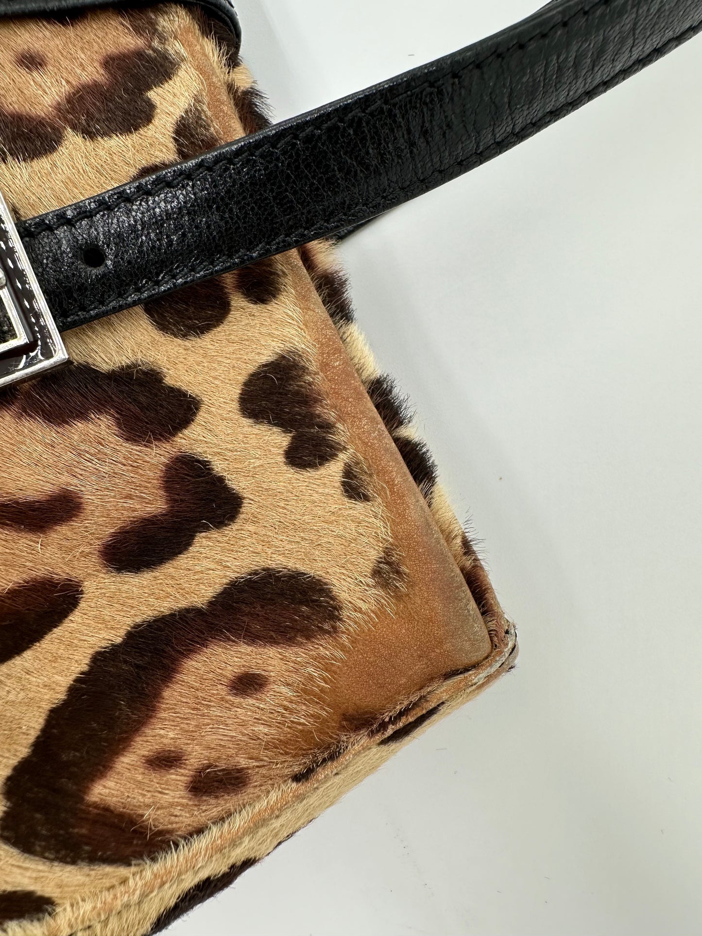 *SOLD* Fendi Mamma Baguette Leopard Pattern Shoulder Bag