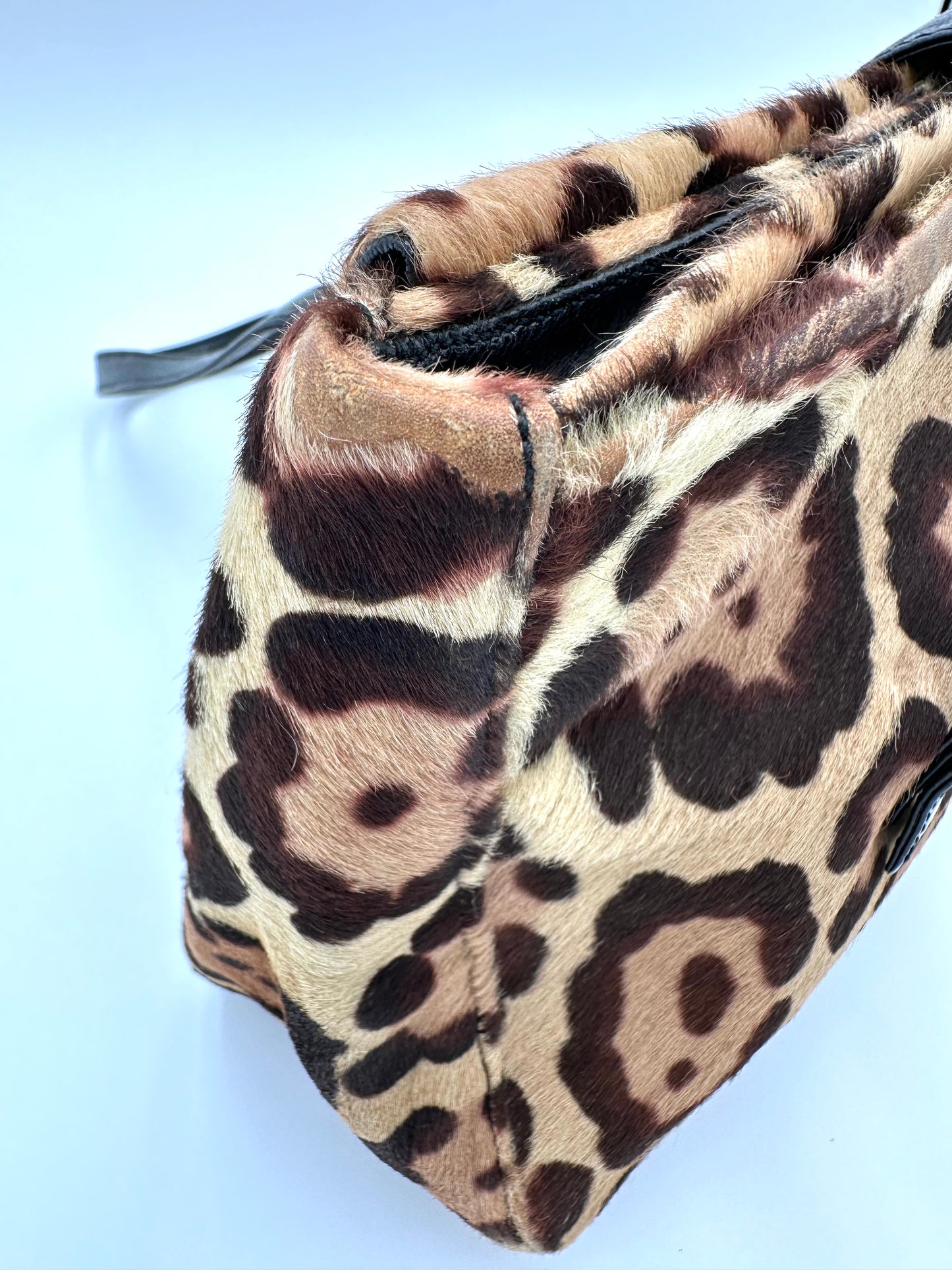 *SOLD* Fendi Mamma Baguette Leopard Pattern Shoulder Bag