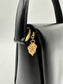 *SOLD* Gucci G Turn Lock Black Leather Handbag