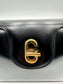 *SOLD* Gucci G Turn Lock Black Leather Handbag