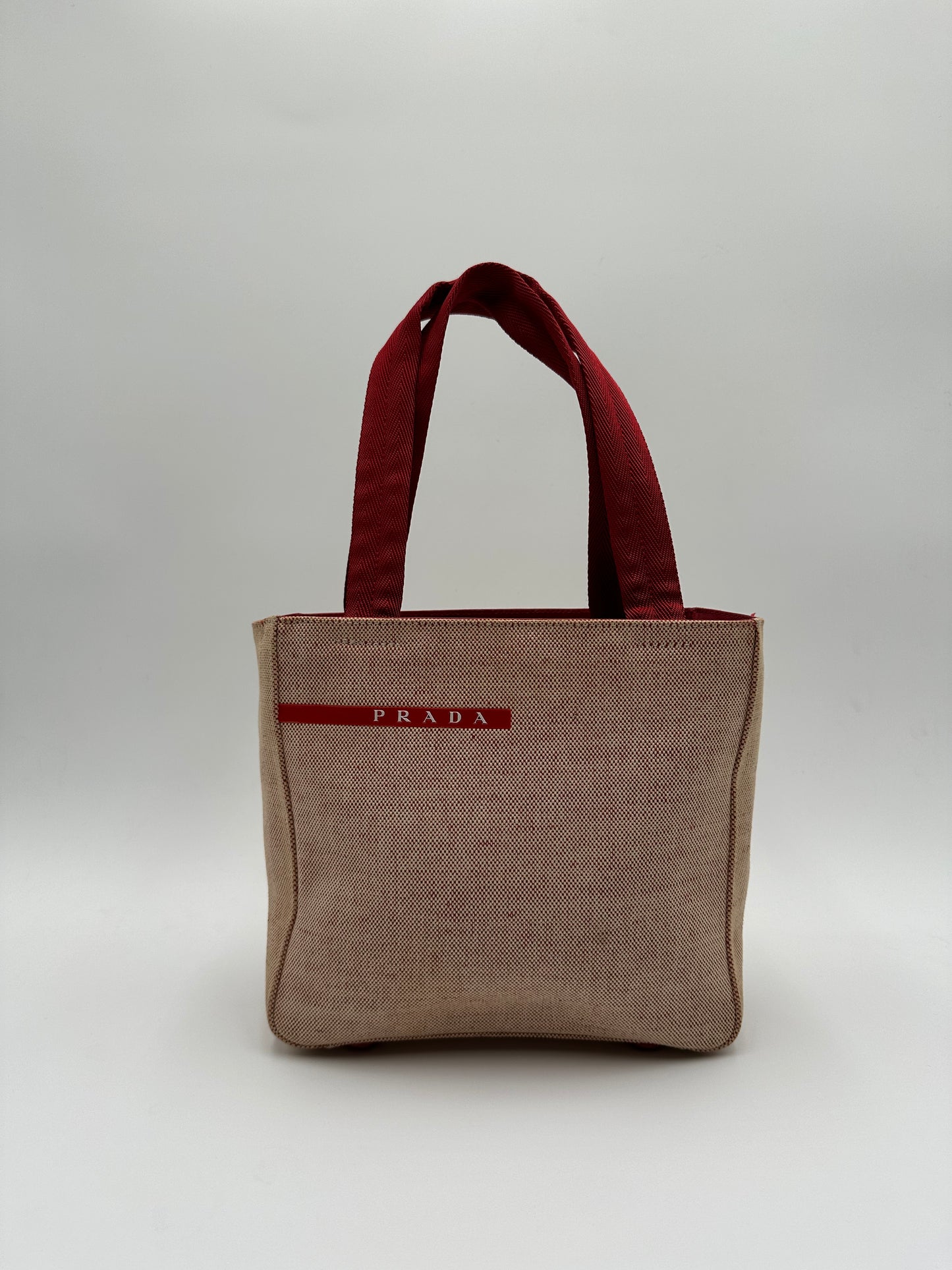 Prada Sport Red Canvas Handbag