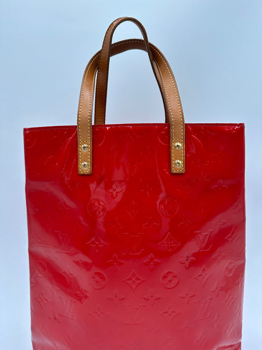 *SOLD* Louis Vuitton Rouge Vernis Lead MM Vertical Tote