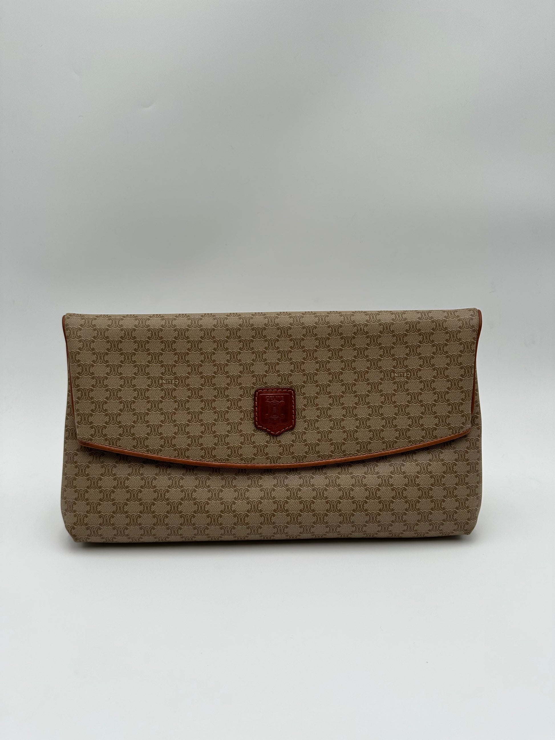 Authentic Vintage Celine Macadam Triomphe Clutch – The Renaître Authentic Vintage Celine Macadam Triomphe Clutch – The Renaître