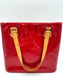 Authentic Louis Vuitton Red Houston Vernis Leather Tote Bag