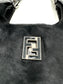 Authentic Fendi Unborn Calf Leather Black Shoulder Bag